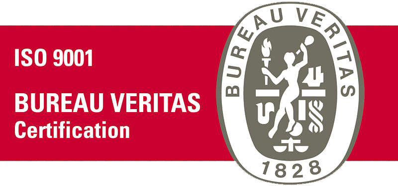 Bureau Veritas Certification Logo - ISO 9001 Certified.