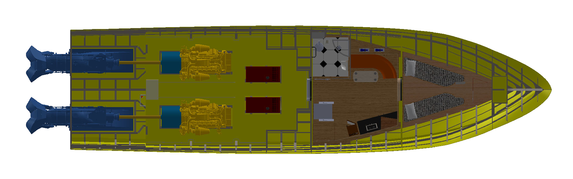 Equipment Arrangement of a Pilot Boat that was entirely designed at Conceptia.